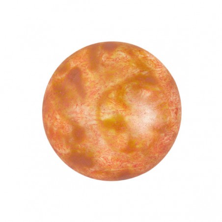 Cabochon® Par Puca® 18mm - opaque salmon spotted - 1 piece