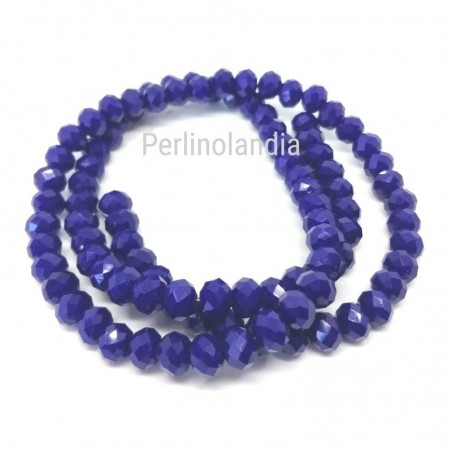 faceted washers - 4X3mm - Blue - 1 wire