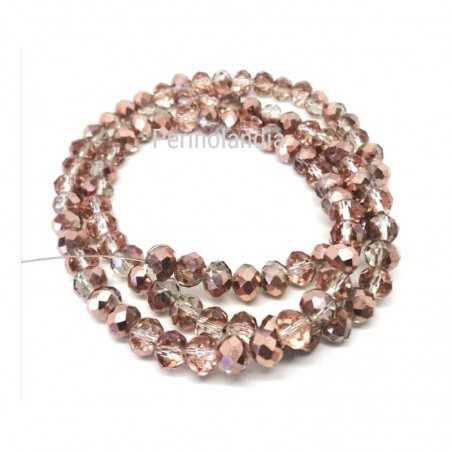 faceted washers - 4X3mm – Cristal Capri Gold - 1 wire