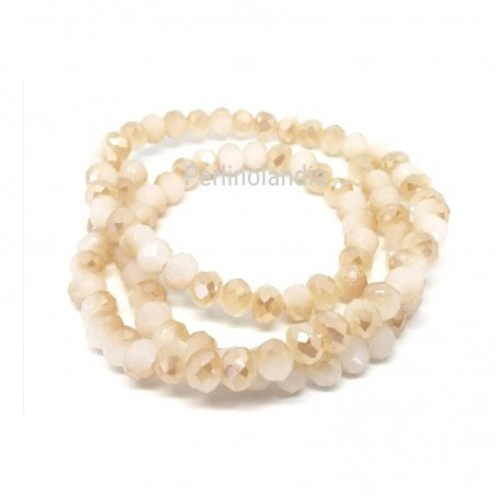 faceted washers - 4X3mm – Light Champagne Ab - 1 wire