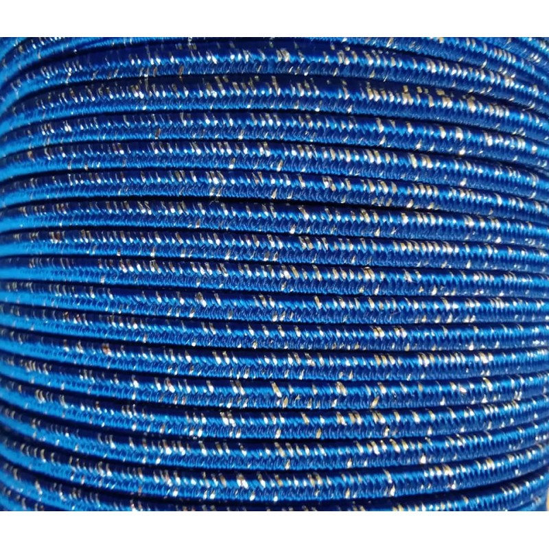 cordoncino soutache lame' - 3mm - blue/argento...