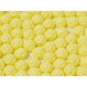 Rosetta cabochon 6mm- 2 fori- alabaster pastel yellow -...