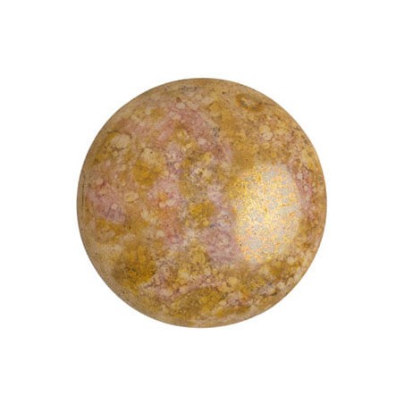 Cabochon® Par Puca® 18mm - opaque mix rose/gold ceramic look - 1 piece