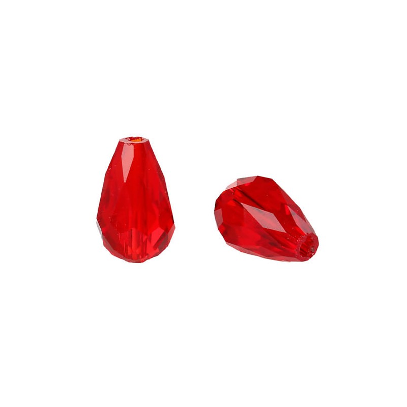 Gocce briolette 11x8mm- cristallo cinese -Rosso...