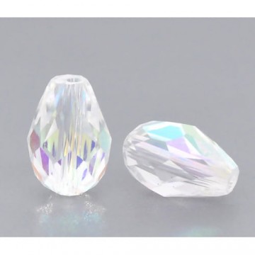Gocce briolette 11x8mm- Cristallo Cinese -Cristal-10 pezzi