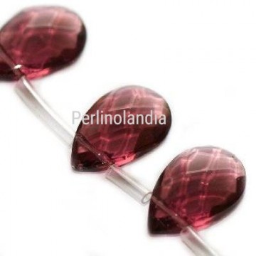 Gocce in vetro 12x18mm - amethist - 2 pezzi