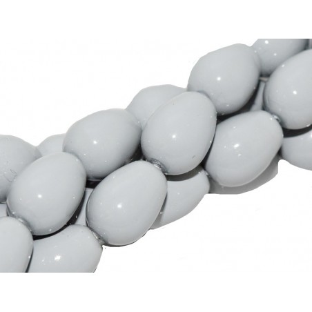Gocce 11x8mm-Vetro Boemia- Grey Mist- 8 Pezzi