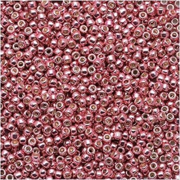 Toho Rocaille 15/0-Permafinish Galvanized Pink Lilac-10...