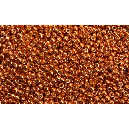 Toho Rocaille 11/0- Permafinish Galvanized Saffron- 10 Grammi