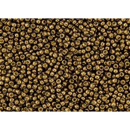 Toho Rocaille 11/0- Permafinish Galvanized Medal Bronze- 10 Grams