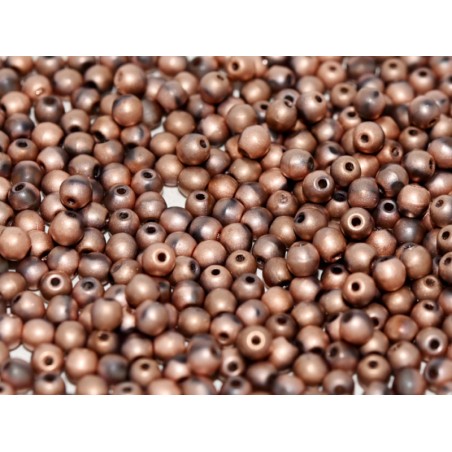 Perle 3 mm vetro di Boemia- Crystal Capri Gold Full Matted- 50 pezzi