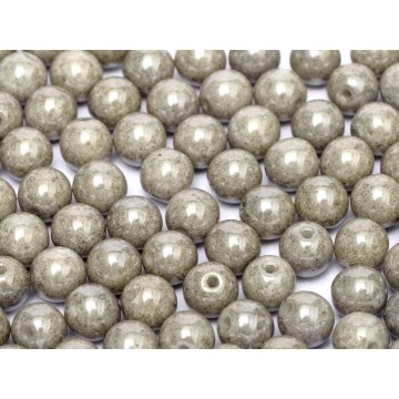 Perle 3 mm vetro di Boemia- Chalk White Grey Luster- 50...