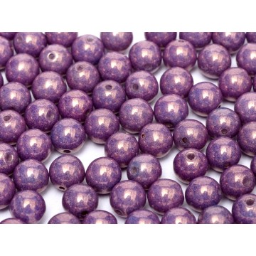 Pearls 3 mm Bohemian glass- Chalk White Lila Vega Luster-...