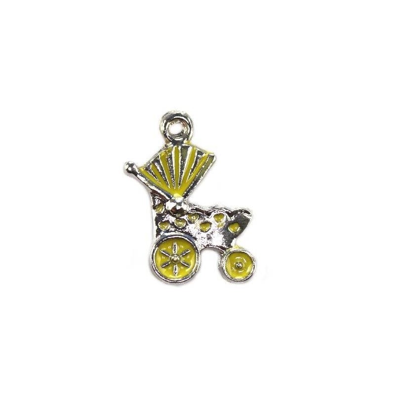 Charm lacquered wheelchair pendant - 19x13 mm -...