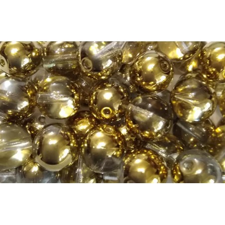 Pearls 8 mm Bohemian glass Crystal Amber- 50 pieces