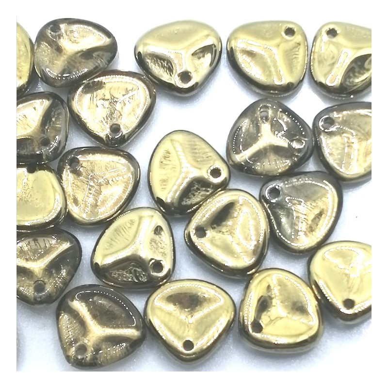 Rose Petal 8x7mm- Crystal Amber- 30 pieces