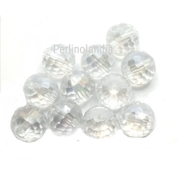 Pearls 10mm Faceted Glass -...