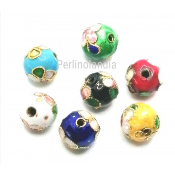 Cloisonne' beads -10 mm -...