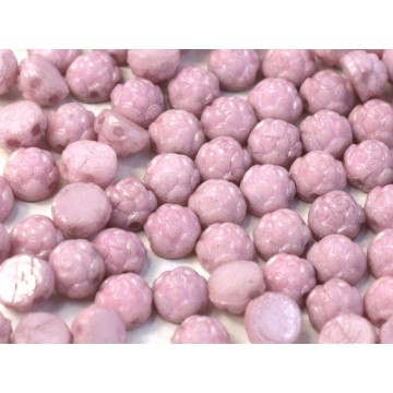 Rosetta Cabochon 6mm- 2 Fori- Chalk White Lila Luster -...