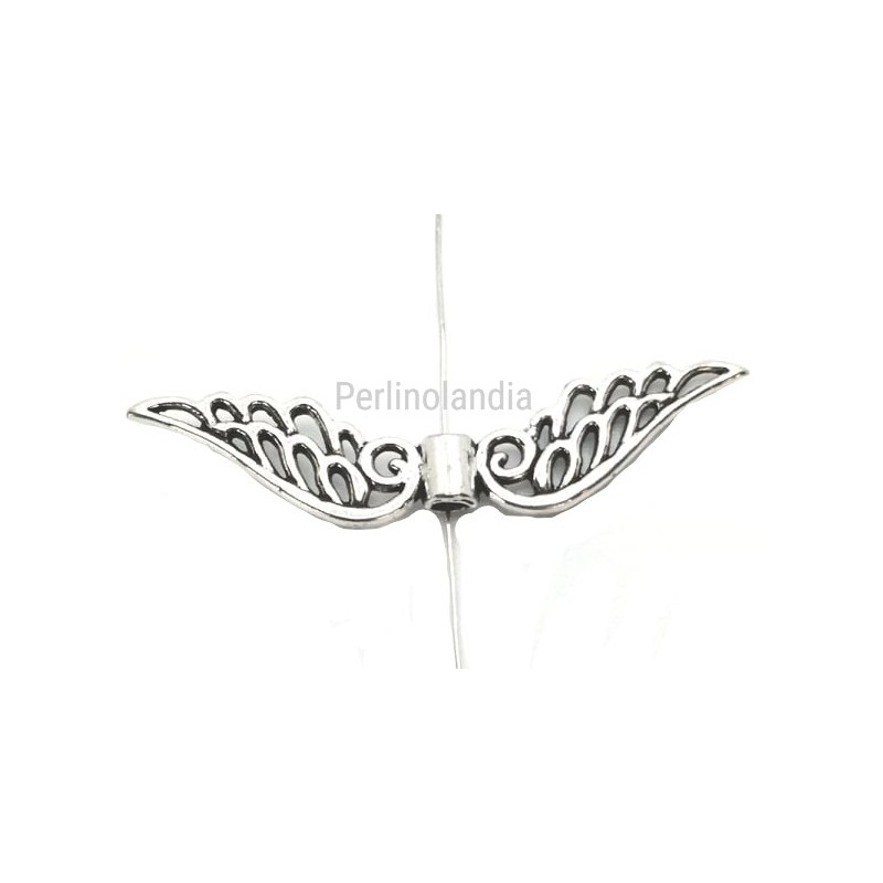Angel wings measure about 50mm - silver - 2 pieces
