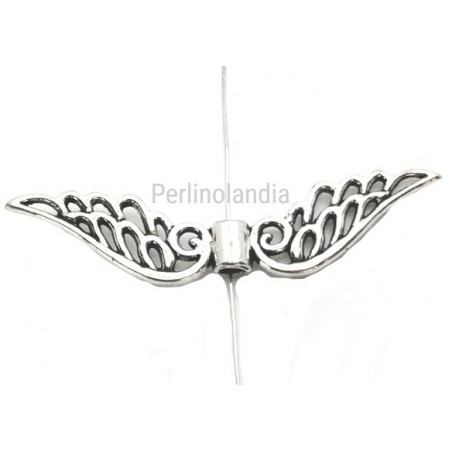 Angel wings measure about 50mm - silver - 2 pieces