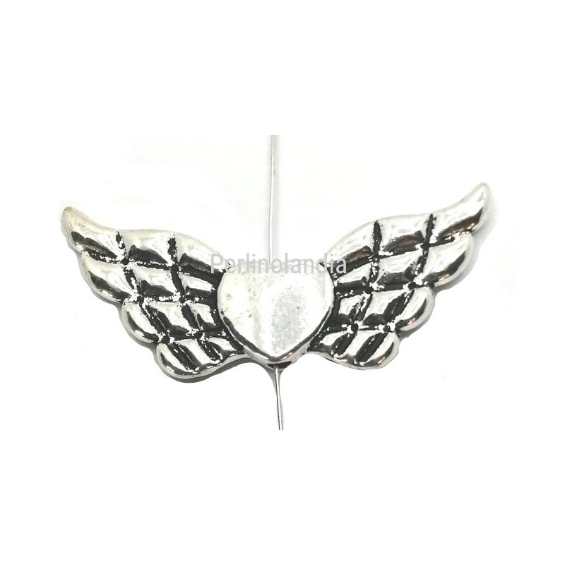 Angel wings size 40mm - silver -1 piece