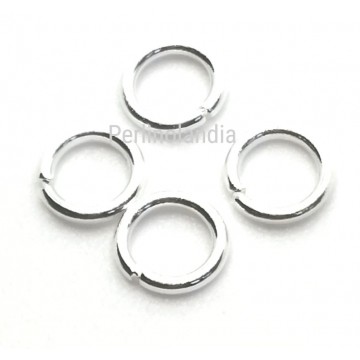Anellini Metallo aperti- argentati - 5x0,8mm - 10 grammi...