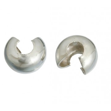 Coprischiaccini 5 mm -argentati - 20 pezzi