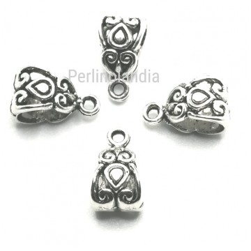 Ganci in metallo per ciondoli -15x8 mm- 4 pezzi...