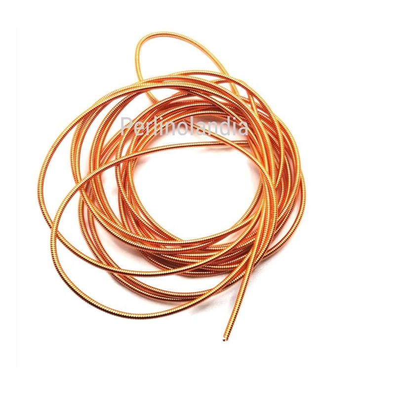 Hard Straw 1,25mm - French Whire Gimp - Orange-...