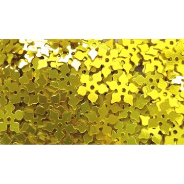 Paillette 8 Mm - Fiore - giallo metallico -3 Grammi