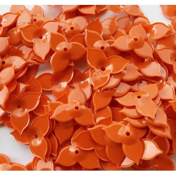 Paillette fiore- 15 mm - orange - 3 grammi