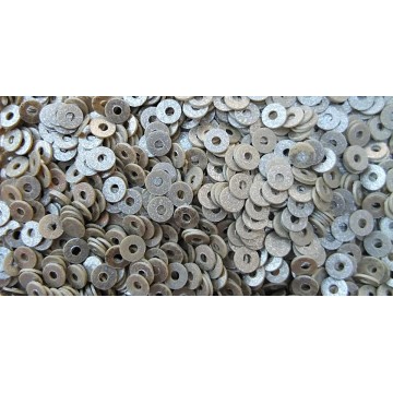 Sequins 3 mm - central hole - platinum - 10 grams