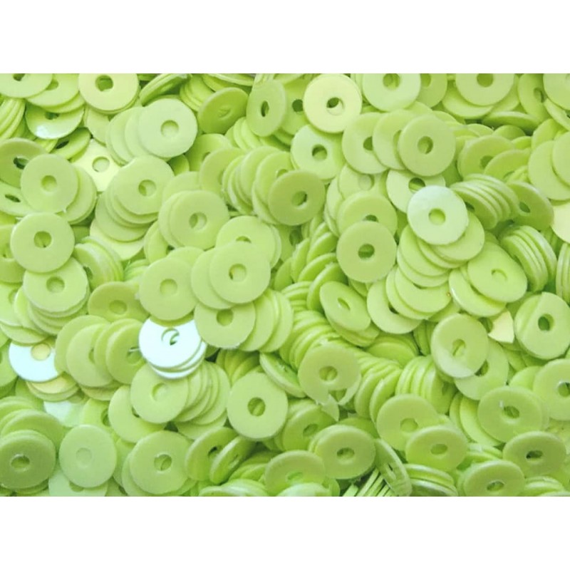 Sequins 4 mm - central hole - paradise green -...