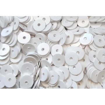 Paillette 5 mm - foro centrale - white - 5 grammi