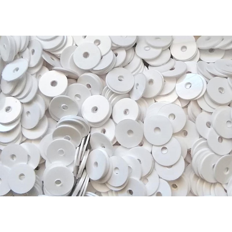 Paillette 5 mm - foro centrale - white - 5 grammi