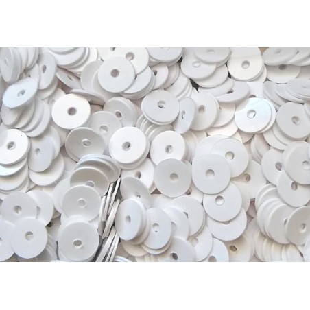Paillette 5 mm - foro centrale - white - 5 grammi