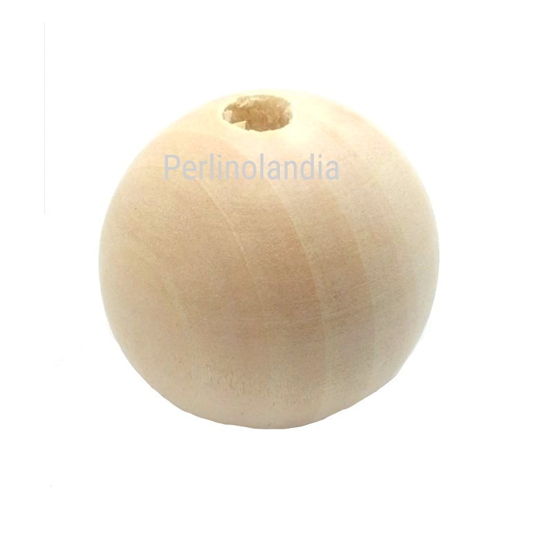 Wooden sphere to decorate - 40 mm - 1 piece