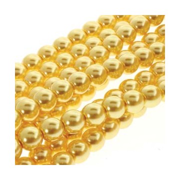 Perle in vetro cerate - 6 mm – Gold- 50 pezzi