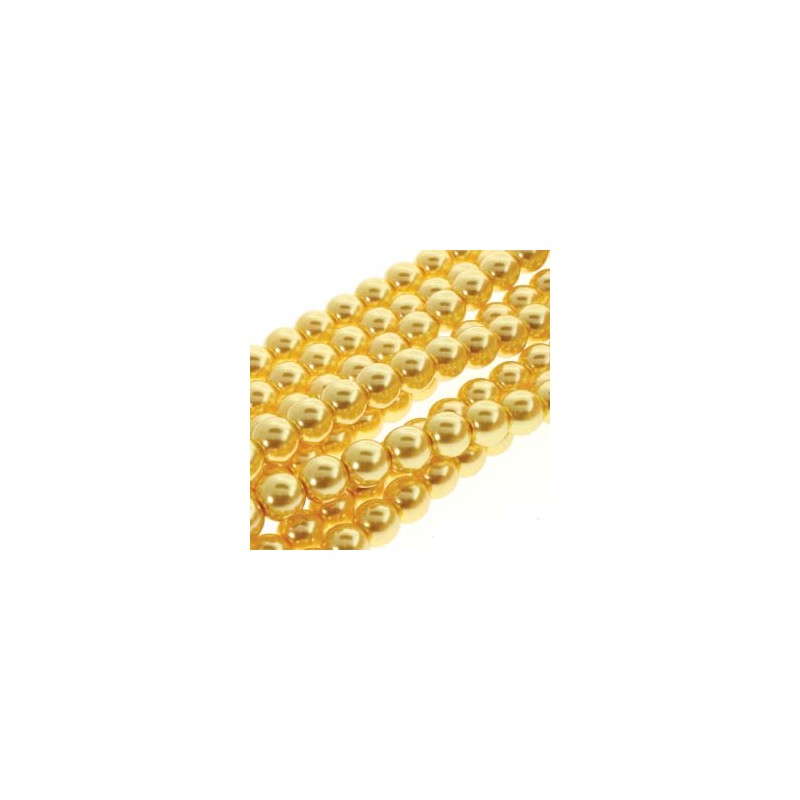 Perle in vetro cerate - 6 mm – Gold- 50 pezzi