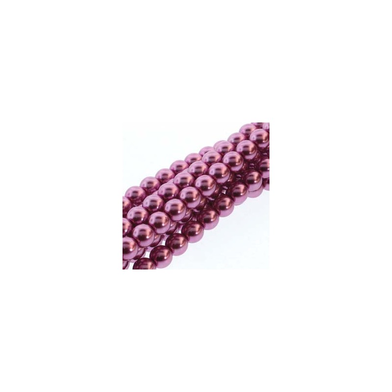 Waxed glass beads - 4 mm – Fuxia - 60 pieces