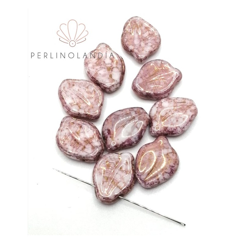 Peony Petals 12x15mm -  Alabaster Teracotta...