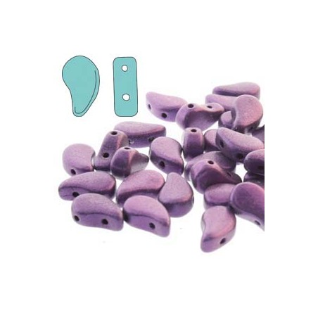 Paisley Duo 8x5mm- metallic suede purple - 10 Grammi