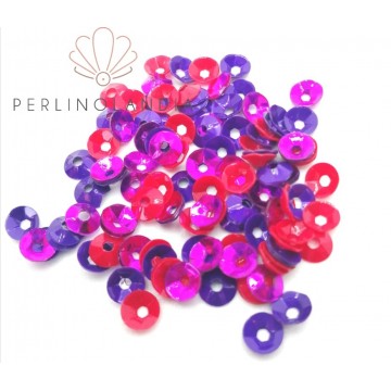 Cuvettes sequins 5 mm - central hole - mix red color - 5...