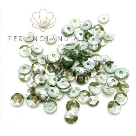 Cuvettes sequins 5 mm - central hole - Dark Green -5 grams