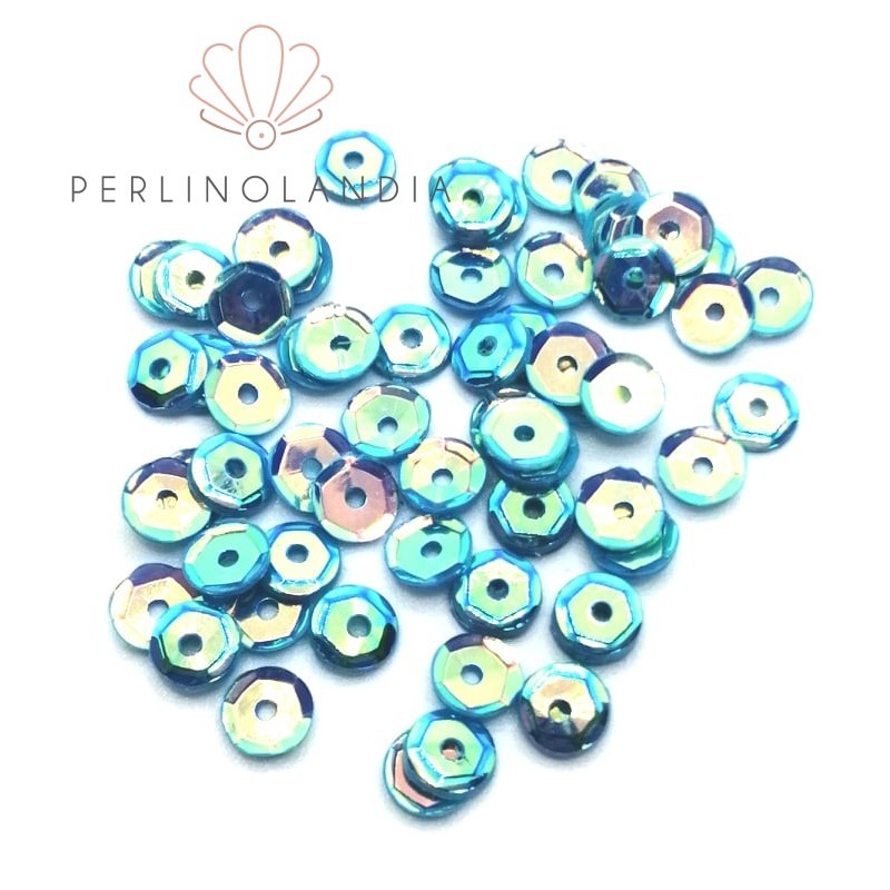 Cuvettes sequins 5 mm - central hole - Ocean...