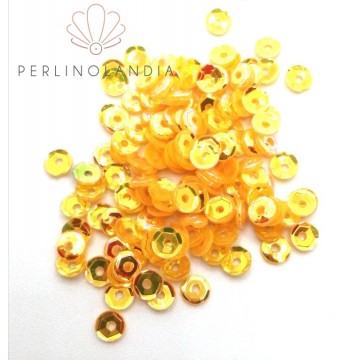 Cuvettes sequins 4 mm - central hole - Yellow ab - 5 grams