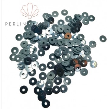 Paillette 4 mm - foro centrale - Black - 5 grammi