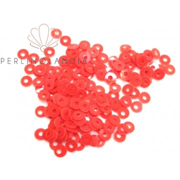 Paillette 3 mm - foro centrale - Orange - 5 grammi