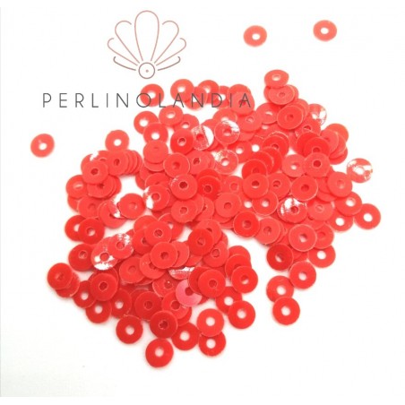Sequins 4 mm - central hole - ORANGE - 5 Grams
